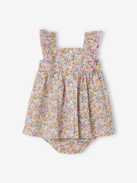 Baby dress with matching organic cotton knickers multicoloured 
