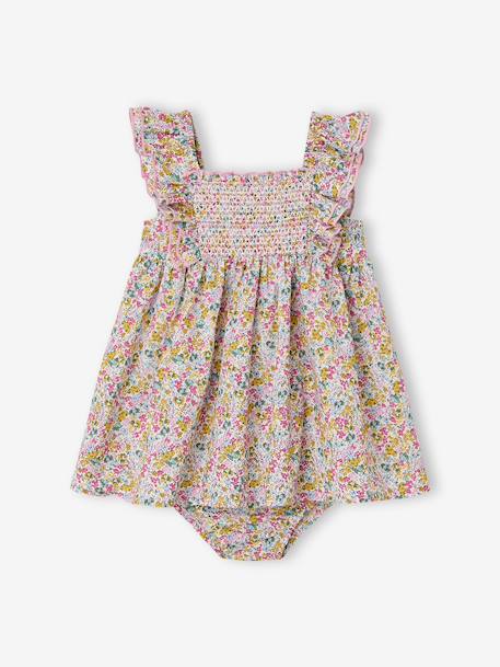 Baby dress with matching organic cotton knickers multicoloured 