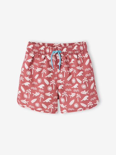 Boy's swim shorts terracotta 