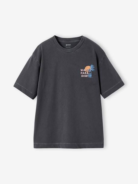 Oversized cotton t-shirt for boys anthracite 