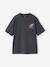 Oversized cotton t-shirt for boys anthracite 
