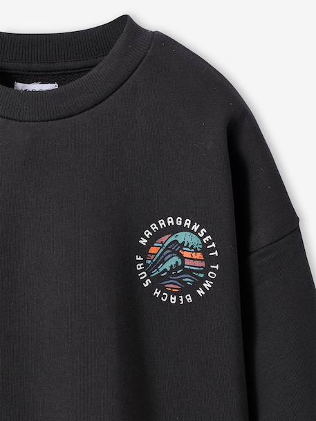 Round-neck oversized sweatshirt for boys anthracite 