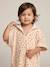 Baby Animals Bath Poncho, with Recycled Cotton printed white+striped blue 