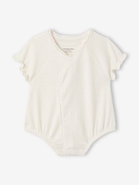 Pack of 2 baby girl playsuits ecru 