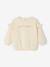 Customisable baby girl's sweatshirt pecan nut+vanilla 