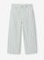 Girl's striped trousers sage green 