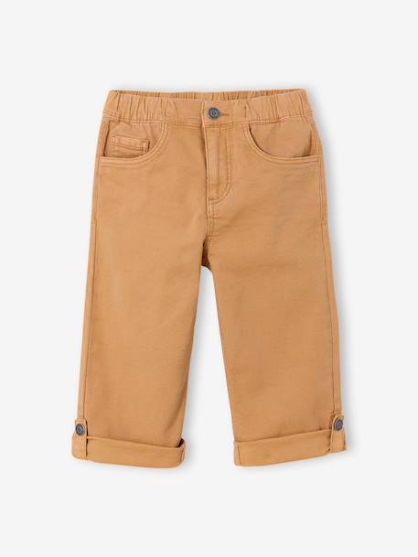 Bermuda shorts for boys navy blue+pecan nut 