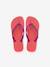 Brasil logo Flip-Flops, HAVAÏANAS, for Children coral+ink blue+navy blue 