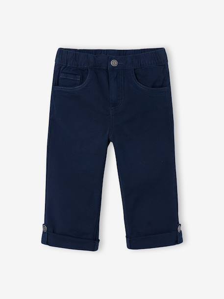 Bermuda shorts for boys navy blue+pecan nut 