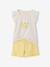 Pack of 2 short-sleeved pyjamas for girls pale yellow 