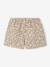 Girl's twill shorts ecru+sage green 