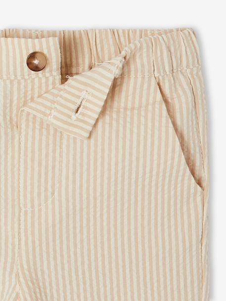 Elasticated waist trousers for baby boys beige 