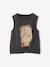 Printed T-Shirt for Girls anthracite+ecru 
