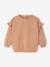 Customisable baby girl's sweatshirt pecan nut+vanilla 