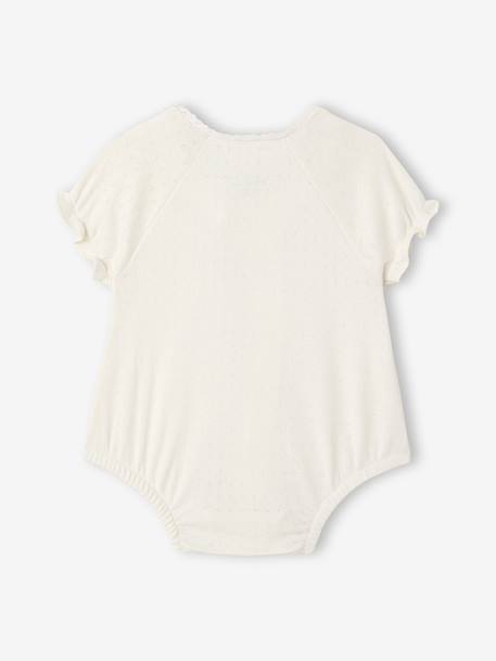 Pack of 2 baby girl playsuits ecru 