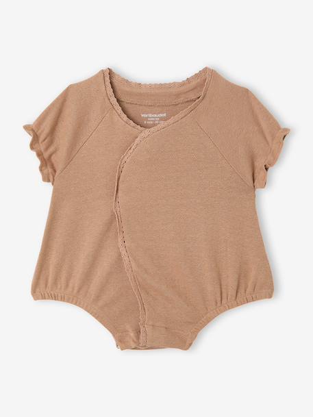 Pack of 2 baby girl playsuits ecru 