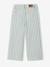Girl's striped trousers sage green 