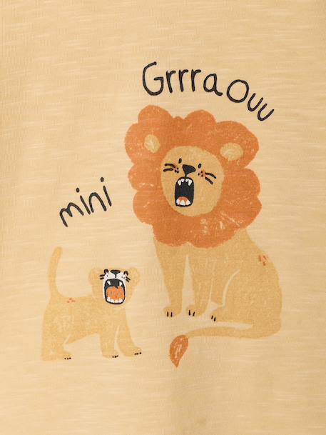 'Sea Animals' T-Shirt for Babies BEIGE LIGHT SOLID WITH DESIGN+golden yellow 