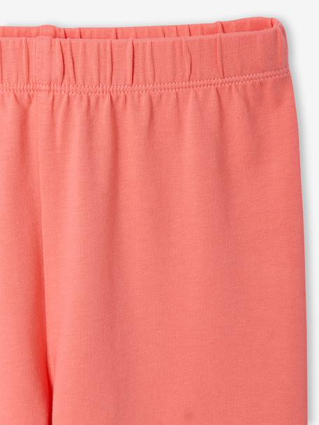 Pack of 2 Mid-Calf Leggings for Girls emerald green+marl grey+mauve 