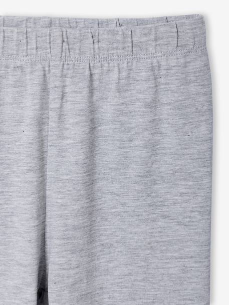 Pack of 2 Mid-Calf Leggings for Girls emerald green+marl grey+mauve 