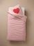 Zipped Bedding Set with Recycled Cotton, CHERRY printed pink 