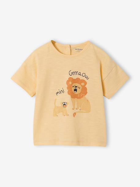 'Sea Animals' T-Shirt for Babies BEIGE LIGHT SOLID WITH DESIGN+golden yellow 