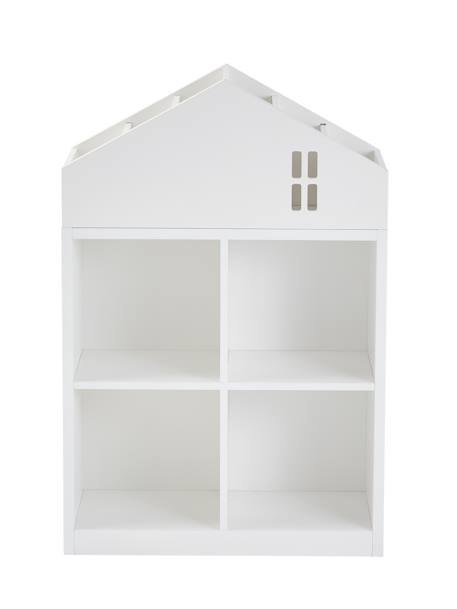 Storage Unit with 4 Cubbyholes, Houses White 