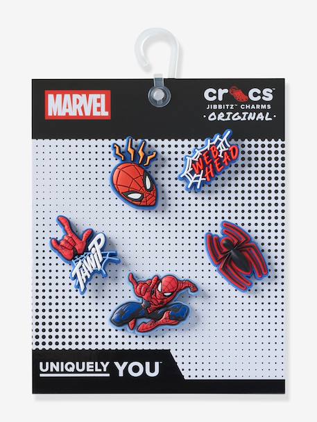 Set of 5 Spiderman CROCS Jibbitz multicoloured 