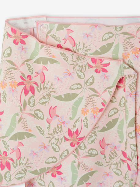 Girl's tie-side swimsuit skirt pale pink 