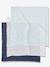 Pack of 3 Muslin Squares, Eau Salée Blue/Print 