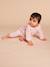 Baby pyjamas with wide neck in organic cotton rosy 