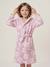 Customisable MARGUERITE bathrobe for children, with recycled cotton mauve 