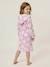 Customisable MARGUERITE bathrobe for children, with recycled cotton mauve 