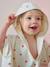 Customisable recycled cotton baby poncho MY HEART printed pink 