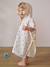 Customisable recycled cotton baby poncho MY HEART printed pink 