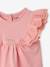 Baby Girls’ Broderie Anglaise Cotton T-Shirt ecru+rose 