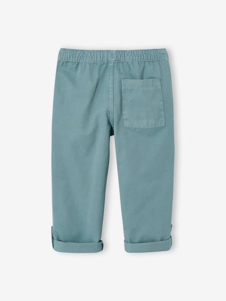 Turn-up trouser for boys emerald green 