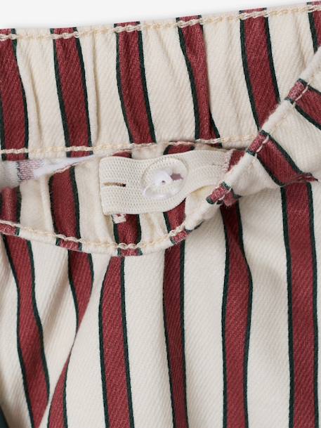 Boy's striped bermuda shorts striped red 