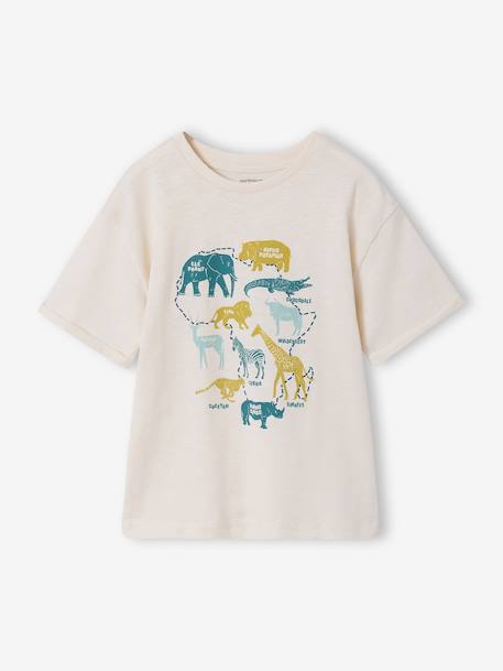 Boy's short-sleeved t-shirt ecru 