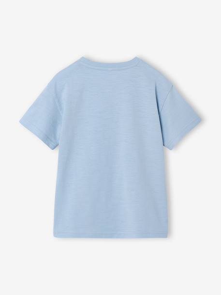 Boy's short-sleeved t-shirt anthracite+sky blue 