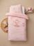 Duvet cover and pillowcase bedding set pale pink 
