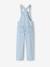 Girl's fine striped dungaree striped blue 