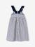 Girl's sleeveless dress navy blue+old rose 