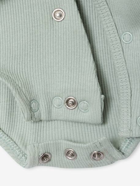 Pack of 2 customisable baby playsuits sage green 