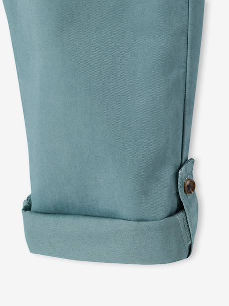Turn-up trouser for boys emerald green 