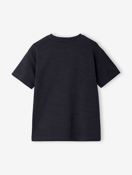Boy's short-sleeved t-shirt anthracite+sky blue 