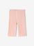 Girl's wide-leg jersey trousers mustard+striped pink 