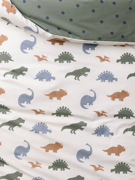 Duvet cover and pillowcase bedding set printed white 