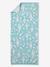 Beach / Bath Towel with Recycled Cotton mauve+mint green+printed blue 