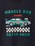 Boy's short-sleeved t-shirt anthracite+sky blue 